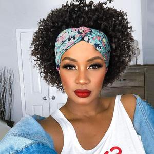 <strong>Short</strong> Headband <strong>Wig</strong> 150% Density Glueless Human Hair Curly Headband <strong>Wigs</strong> for Black Women Bob Pixie Cut None Lace Front <strong>Wig</strong> - Product Image 1