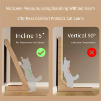 Griffoir vertical moderne et élégant en bois massif pour chat, hauteur réglable, résistant à l'usure, sans copeaux, avec cadre d'escalade en chanvre en forme d'épée