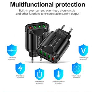 อะแดปเตอร์ชาร์จเร็วแบบติดผนัง 4 พอร์ต USB คุณภาพสูง พร้อมอะแดปเตอร์ชาร์จโทรศัพท์แบบเร็ว สำหรับใช้กับเดสก์ท็อป - Product Image 2
