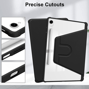 Tablet 360 xoay Acrylic rõ ràng trường hợp Đối với Samsung S7 <span class=keywords><strong>S8</strong></span> S9 S10 S11 FE 12.4inch 13inch lật Vỏ bảo vệ Bìa - Product Image 3