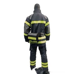 Tenue de pompier complète en aramide, ensemble veste et pantalon pour intervention en cas d'incendie structurel avec bandes réfléchissantes - Product Image 3