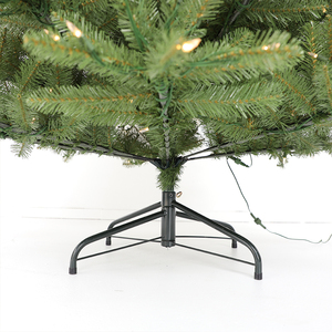 Usine directe 6.5 FT PVC PE pré-éclairé arbre <span class=keywords><strong>de</strong></span> Noël <span class=keywords><strong>180</strong></span> <span class=keywords><strong>cm</strong></span> décoration <span class=keywords><strong>de</strong></span> vacances intérieure/extérieure avec des lumières blanches chaudes - Product Image 5