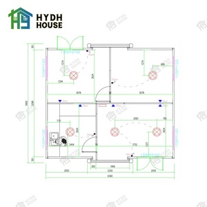 Prefab 20ft Ba phòng ngủ tiêu chuẩn Châu Âu nhà với cổ màu xám bên ngoài bức tường mở rộng <span class=keywords><strong>container</strong></span> nhà - Product Image 6