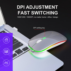 RGB LED Backlit Ergonomic không dây Chuột chơi game có thể sạc lại cho bt5.2 giao diện USB quang theo dõi Máy Tính Xách Tay PC Mac Mini kho - Product Image 3