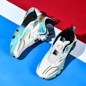 Chaussures de basketball montantes décontractées en <span class=keywords><strong>cuir</strong></span> microfibre avec amorti EVA et semelle extérieure en caoutchouc MD pour entraînement en salle pour hommes - Product Image 4
