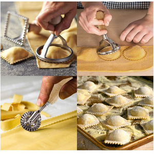 Fabbrica di metallo mattarello pressa Set di stampi con manico in legno accessori da cucina per gnocchi macchina Pasta taglia lasagne - Product Image 4