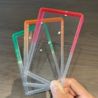 Rak Display PSA Slab Guard untuk Kolektor Kartu, Pelat Belakang Akrilik Transparan, Bingkai Pelindung TPU Gradasi, 41 Warna