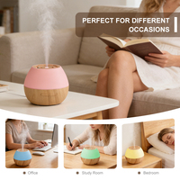 Diffuseur d'arômes portable à ultrasons de 300 ml, humidificateur d'air à brume froide avec lumière colorée