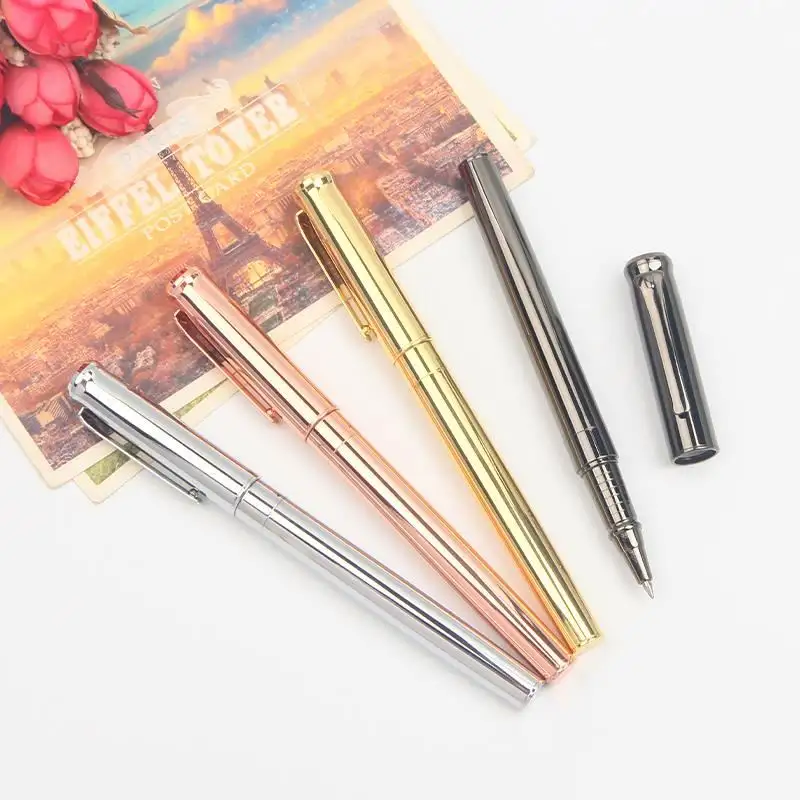 Luxe Plating Pen Balpen Aangepaste Logo Stylus Pen Metalen Voor Huwelijkscadeau