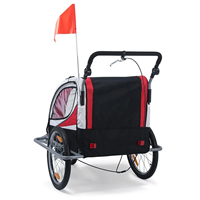 H T01 voyage en plein air 2-en-1 Cargo poussette enfants et animal de compagnie chien vélo remorque métal rouleau conteneur pour jumeaux bébé vélo équitation