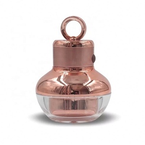 โรงงานขายส่ง OEM ขวดครีมพลาสติกสีโรสโกลด์แบบสั่น 30 กรัม 50 กรัม ขวดครีมบำรุงผิวทรงกลม บรรจุภัณฑ์เครื่องสำอางเปล่า - Product Image 1