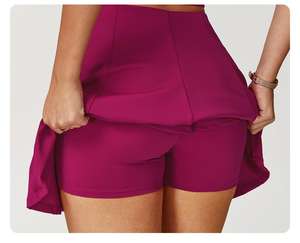 <span class=keywords><strong>Traje</strong></span> de falda deportiva de <span class=keywords><strong>tenis</strong></span> y yoga de cintura alta personalizado <span class=keywords><strong>con</strong></span> función transpirable de logotipo - Product Image 3