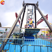 Parc d'attractions tour famille jeu fibre de verre matériel balançoire bateau galion pirate bateau à vendre