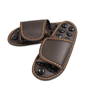 Bestseller Akupressur-Massagepantoffeln mit Turmalin-Jadestein zur Linderung von Fuß- und Fersenschmerzen, Indoor-Fußmassageschuhe - Product Image 1