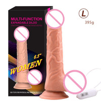 USB wiederauf ladbarer Schub vibrierender realistischer Dildo mit starker Saug basis Penis Sexspielzeug