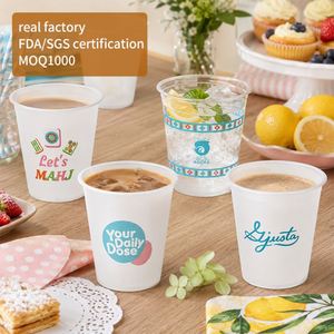 แก้วกาแฟลาเต้เย็นแบบใช้แล้วทิ้ง PP ขนาด 90 มม. 500 มล. พิมพ์โลโก้ตามสั่ง ป้องกันการรั่วซึม - Product Image 1