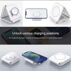 Estación de Carga Magnética Plegable Universal, Cargador de Viaje para Reloj Inteligente/Auriculares/Teléfonos Móviles, Cargador Inalámbrico 3 en 1 - Product Image 3