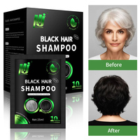Champú de Color de Cabello Instantáneo Natural en Sachet, Envío Rápido, Venta al por Mayor, Tinte de Cabello Negro Semipermanente