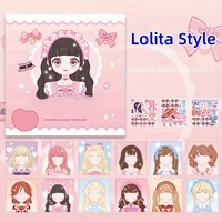 Autocollants scintillants auto-adhésifs pour le visage, maquillage, livre d'autocollants de mode, thème fille de dessin animé pour projets DIY et loisirs créatifs