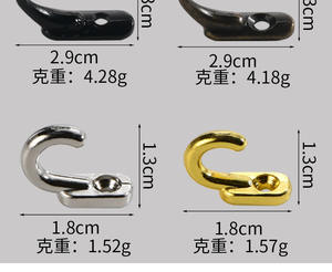 Crochet mural moderne en alliage de zinc à trou unique, design détachable, glissière à amortisseur unique pour suspendre les vêtements - Product Image 6