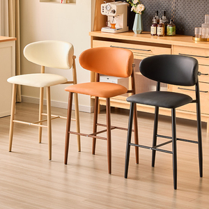 Taburete de Bar Comercial de Bambú y Madera con <span class=keywords><strong>Respaldo</strong></span> y <span class=keywords><strong>sin</strong></span> Reposabrazos para Uso en Restaurantes, Cocinas y Barra - Product Image 1