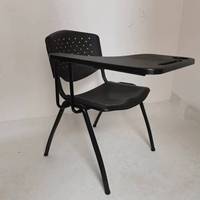 Chaise de conférence scolaire en plastique PP, modèle OK-509, pieds en forme de cœur avec grande tablette d'écriture