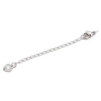 Chaînes d'extension en acier inoxydable plaqué or 18 carats de 5 cm avec fermoirs mousquetons pour la création de bijoux DIY