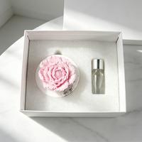 Diffuseur de parfum d'ambiance en céramique et porcelaine en forme de fleur, désodorisant en plâtre aromatique, diffuseur à bâtonnets d'huiles essentielles avec boîte cadeau blanche