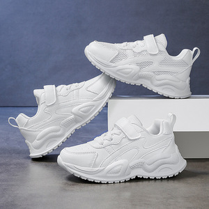 <span class=keywords><strong>Zapatillas</strong></span> Deportivas Blancas para Niños, <span class=keywords><strong>Zapatillas</strong></span> Blancas de Malla para Niños, <span class=keywords><strong>Zapatillas</strong></span> para Niños y Niñas de Primaria - Product Image 1
