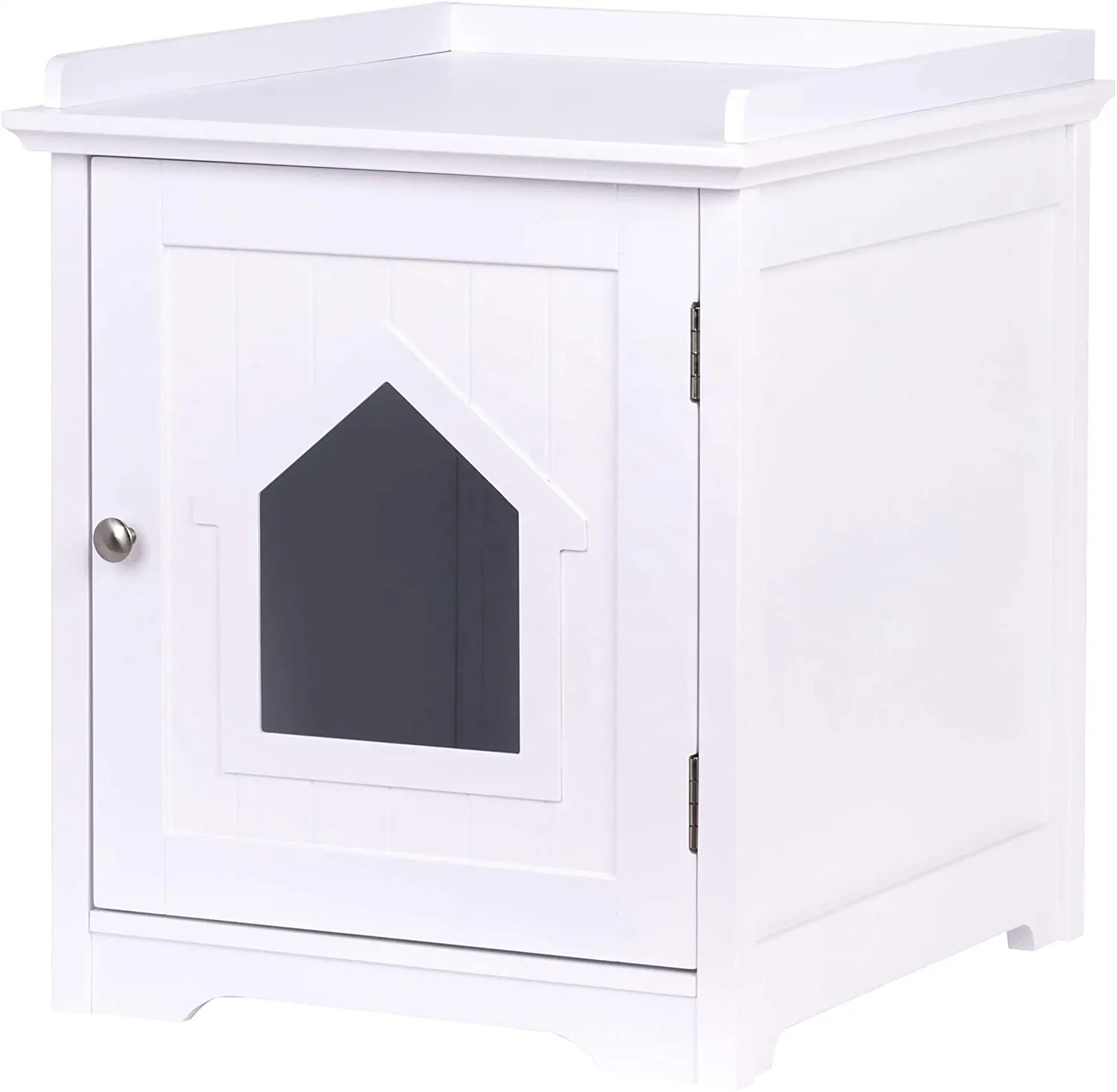 Cat Litter Box Enclosure Cabinet Furniture Box House with Table