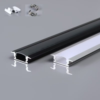 Profilé LED en alliage d'aluminium 17x7mm pour montage encastré, éclairage linéaire pour meubles de cuisine, bande lumineuse extrudée anodisée, garantie 5 ans