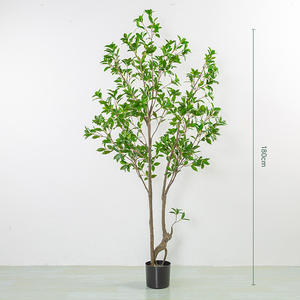 Plantes artificielles en pot <span class=keywords><strong>Pieris</strong></span> <span class=keywords><strong>Japonica</strong></span>, verdure artificielle, décoration d'intérieur, jardin, arbre en plastique - Product Image 2