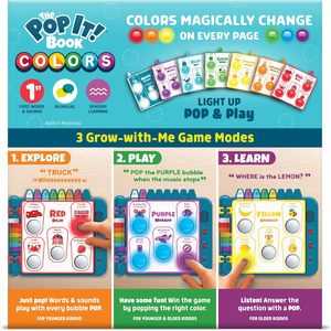 Livre Pop It interactif, durable, sensoriel et ludique, jouet sonore bilingue pour l'apprentissage précoce, activités engageantes, parfait pour les petites mains - Product Image 2