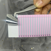 Étiquettes adhésives bronzées pour base de cils, étiquettes en papier d'aluminium pour emballage de cils