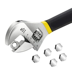 Smooth Handle Anti-slip Adjustable Wrench High Carbon Steel Thickened Structure Extra Wide Opening Universal <b>Spanner</b> - Product Image 4