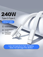 Câble de charge rapide 100W Type-C avec gaine tressée en silicone souple pour iPhone 15/16/17 Pro Max