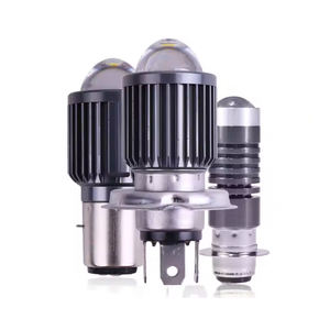 1 Pezzo Faro Anteriore Moto H4 LED H6 BA20D P15D CSP con Lente LED Bianco Giallo Abbagliante Anabbagliante Faretto Moto Scooter - Product Image 1