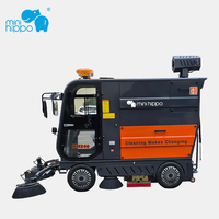 Mini Hippo MH240 Balayeuse de voirie autoportée électrique 2400 mm, nouvelle machine de nettoyage de sols, aspirateur de voirie, balayeuse industrielle