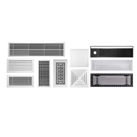 Diffuseur d'air linéaire en aluminium à 2 ou 3 fentes, grille de diffuseur de plafond pour ventilation CVC