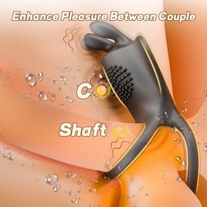 Elektro schock Sexspielzeug Doppel hahn <span class=keywords><strong>Ring</strong></span> Vibrierendes Prostata-<span class=keywords><strong>Massage</strong></span> gerät Mit Anal Plug Vibrator Eier Paar Erwachsene Produkte - Product Image 3