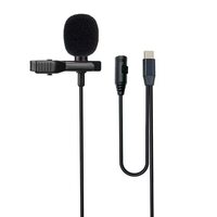 Microphone Lavalier Filaire Léger USB-C à Clip avec Prise Jack Femelle 3,5 mm et Câble de 2 m pour Téléphone, PC, Ordinateur Portable et Appareil Photo Reflex Numérique