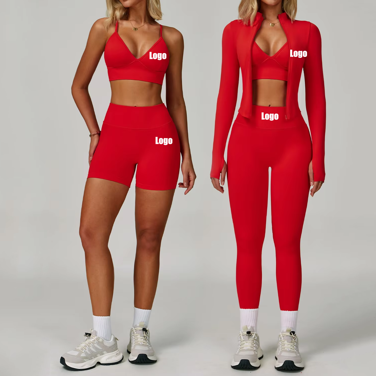 Women 2/3 Piece Seamless Yoga Set V-neck Sports Bra V Cut Leggings Tights Set Sport Workout Quick Dry Nude Feel Gym Fitness Sets