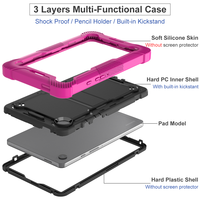 Étui de protection en silicone pour tablette Samsung Tab A9 (2023) X110/X115/X117 8,7 pouces avec béquille stable et bandoulière