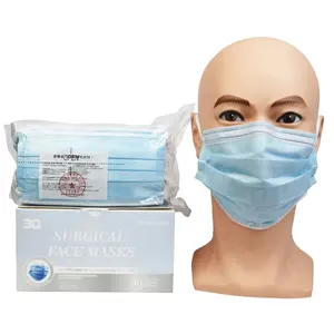 Masque facial jetable de protection chirurgicale 3Q marque hôpital coloré ASTM F2100 niveau 3 personnalisé 3ply BFE>98%