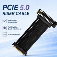 Câble Riser Splitter PCIe 5.0 X16 vers X8 X8 pour mise à niveau du stockage serveur, double connecteur Gen5, câble d'extension GPU, noyau en cuivre TPE pour PC