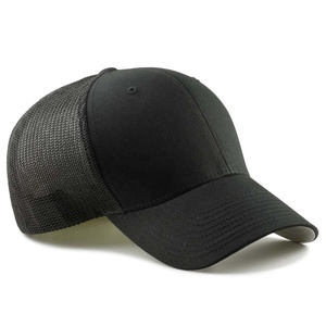 Wholesale PIHA SPORTS Custom Print Mesh <b>Black</b> Denim Unisex Trucker Hat 5 Panel High Profile 2 Side Stripe Embroidery Logo Spring - Product Image 3