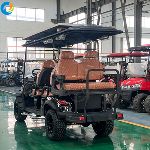 Voiturette de <span class=keywords><strong>golf</strong></span> électrique tout-terrain 6 places 48V en acier pour visites touristiques, véhicule porteur pour aéroport - Product Image 2