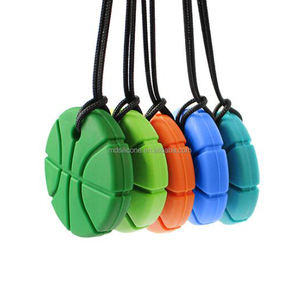 Collar de dentición masticable suave de juguete de pelota de tenis de silicona sin BPA para bebé, regalo de Navidad perfecto - Product Image 5