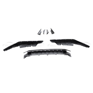 Dry Carbon Fiber Front Bumper Chin Lip Fins Spoiler Winglet <b>Splitter</b> Canards Trims for Audi R8 Auto Tuning - Product Image 5