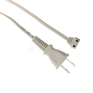 White day gauge two-insert hoe splay tail cord 2*0.75 square pure copper wire The PSE plug connects the cable to the power cord